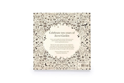 SECRET GARDEN 10TH ANNIVERSARY SPECIAL EDITION COLORING BOOK - BASFORD. JOANNA